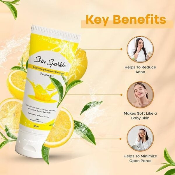 Skin Sparkle Lemon Facewash - Image 2