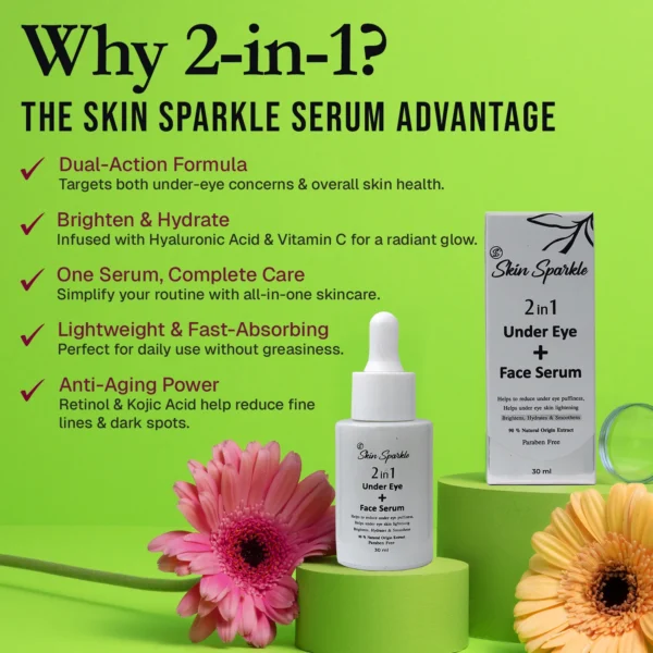 Skin Sparkle 2-in-1 Under Eye + Face Serum - Image 4