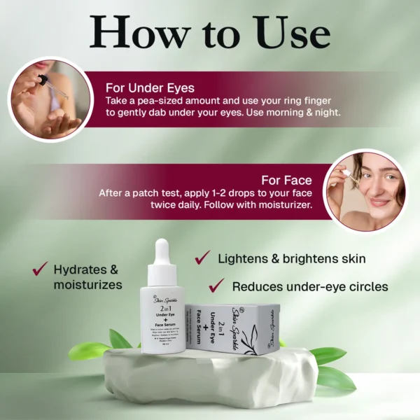 Skin Sparkle 2-in-1 Under Eye + Face Serum - Image 5