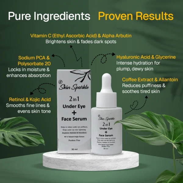Skin Sparkle 2-in-1 Under Eye + Face Serum - Image 6